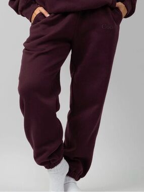 Comfrt - Cozy Burgundy Jogger Bottoms